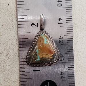 💢SOLD💢Native American Royston Turquoise Pendant
